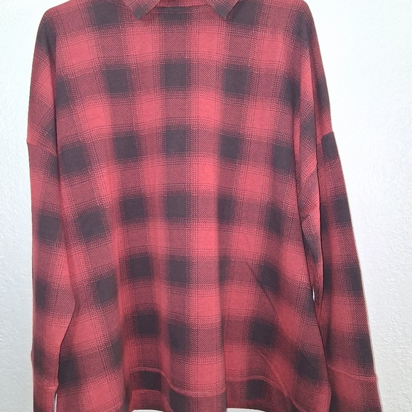 J Jill Fit NWT Cotton Blend Plaid Popover Tunic Top 2X - Picture 6 of 7